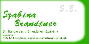 szabina brandtner business card